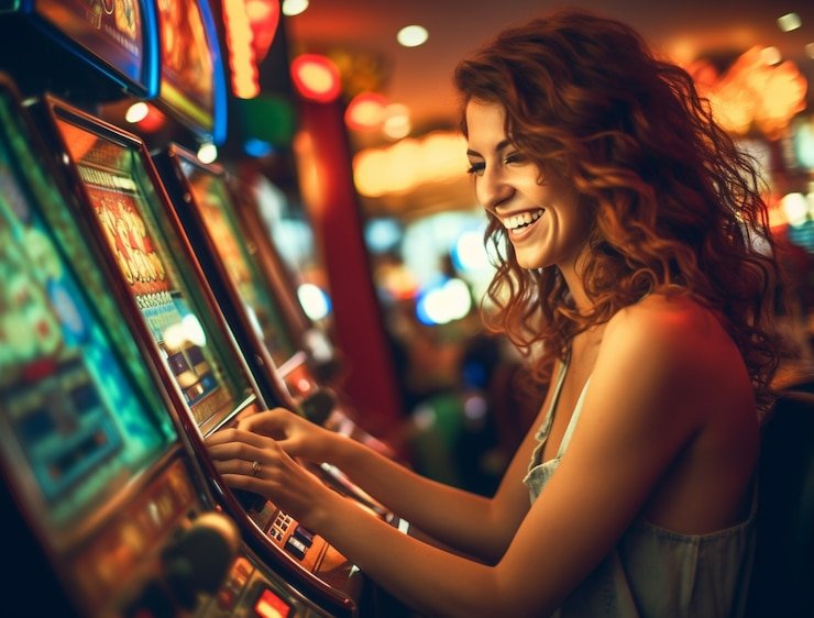 Kartu hole dan kartu komunal ditampilkan di meja Texas Hold'em Bonus
